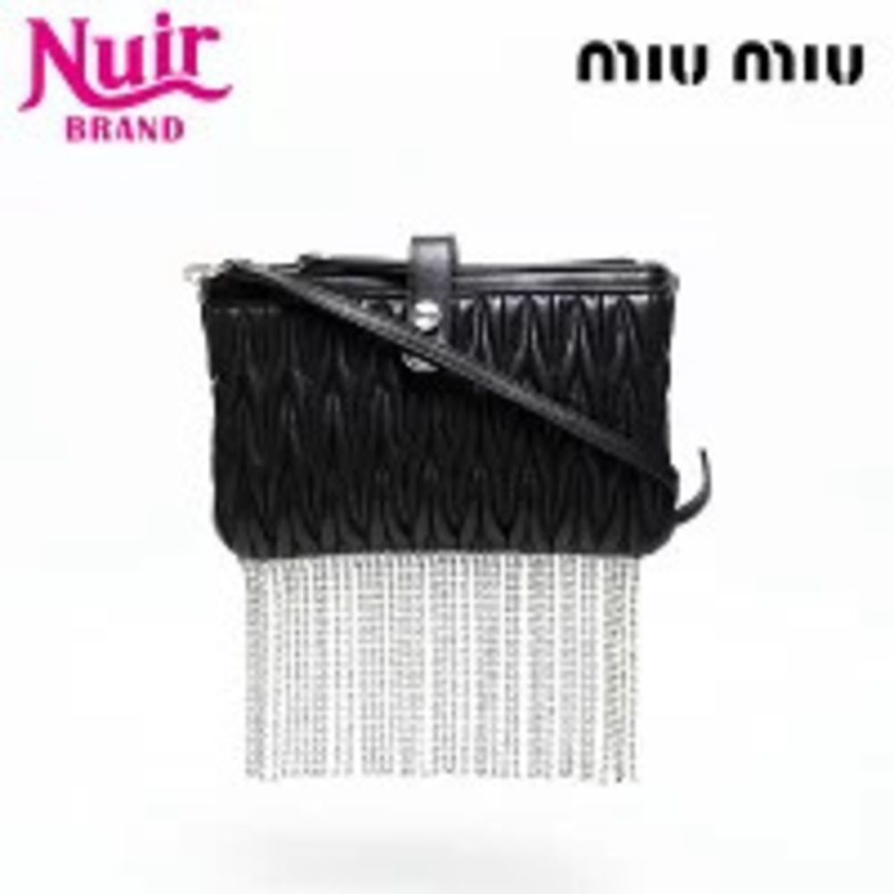 Miu Miu Matelasse Bijou Shoulder Bag Black